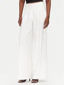 Spodnie damskie - ACCESS FASHION Spodnie palazzo 53-5084-195 Biały Wide Leg - miniaturka - grafika 1