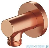 Baterie umywalkowe - Omnires przyłącze kątowe mosiężne miedź szczotkowana S008CPB - miniaturka - grafika 1