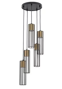 Fobia lampa wisząca 5-punktowa czarna/złota 33461 - Lampy sufitowe - miniaturka - grafika 1