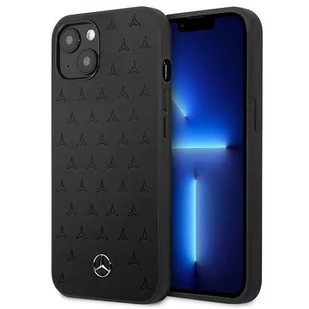 Mercedes MEHCP13SPSQBK iPhone 13 mini 5,4" czarny/black hardcase Leather Stars Pattern Mer006956-0 - Etui i futerały do telefonów - miniaturka - grafika 1