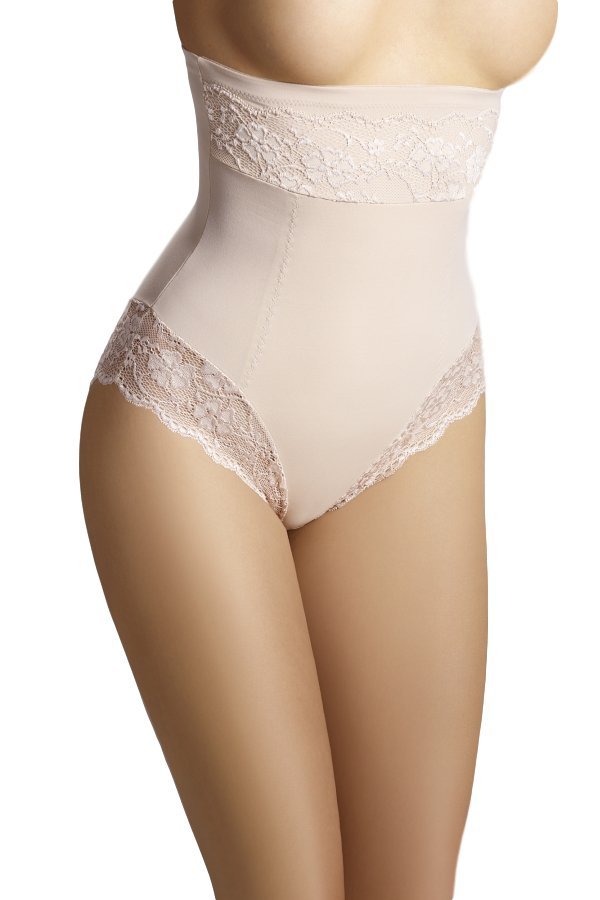 Majtki damskie wysokie z koronką Valeria Eldar beżowe S