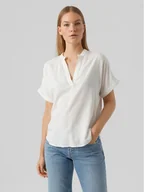Bluzki damskie - Vero Moda Bluzka Beauty 10279697 Biały Regular Fit - miniaturka - grafika 1