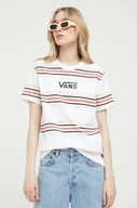 Koszulki sportowe damskie - Vans t-shirt bawełniany kolor biały - miniaturka - grafika 1