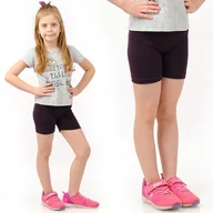 Spodenki damskie - Krótkie spodenki Legginsy 1/2 Kolarki Dziecięce Getry Szorty Fioletowe 152 - miniaturka - grafika 1