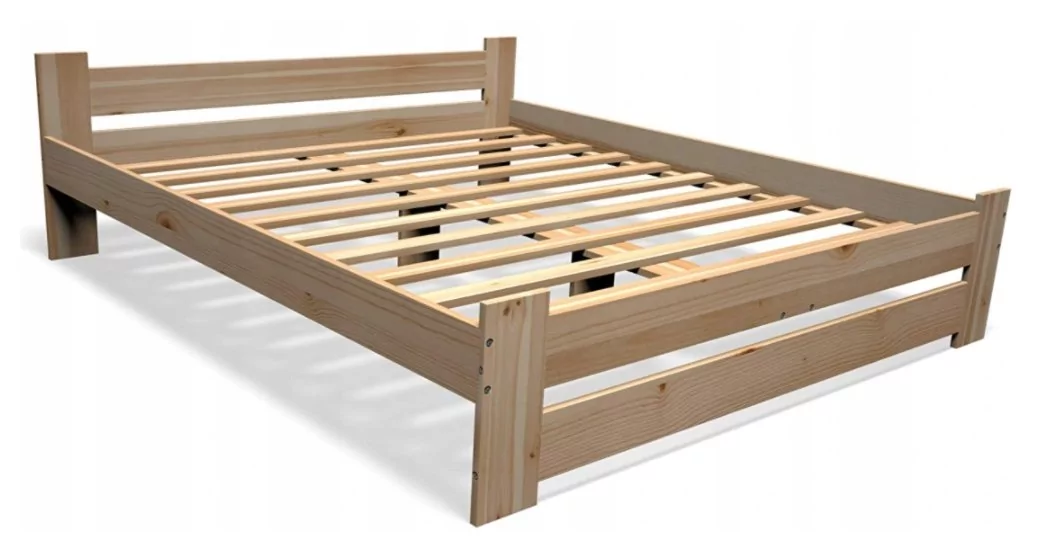 FRONTI Sosnowe łóżko drewniane WIKI 120x200 ze stelażem!