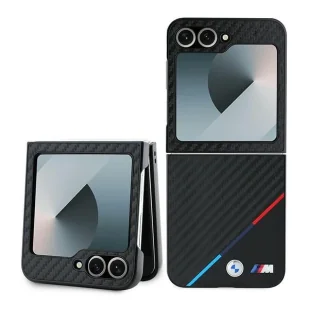 Etui BMW Carbon Tricolor na Samsung Galaxy Z Flip 6 - czarne - Etui i futerały do telefonów - miniaturka - grafika 1