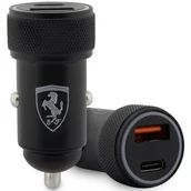 Ładowarki samochodowe - Ładowarka samochodowa Ferrari FECCMENK PD-QC 3.0 36W Fast Charge Black (3666339121266) - miniaturka - grafika 1