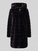 Płaszcze męskie - Płaszcz ze sztucznego futra z kapturem i wpuszczanymi kieszeniami - miniaturka - grafika 1