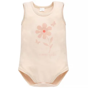 PINOKIO BODY NA RAMIACZKACH SUMMER GARDEN BEZ 74 - Body dla niemowląt - miniaturka - grafika 1