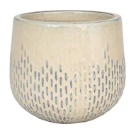 Donice - Donica szkliwo 37 x 31 mrozoodporna kremowy - miniaturka - grafika 1