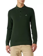 Swetry męskie - GANT sweter męski, Zielony (Storm Green), L - miniaturka - grafika 1