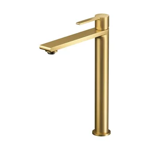 Bateria umywalkowa nablatowa Cersanit Virgo złoty szczotkowany S951-866 - Baterie umywalkowe - miniaturka - grafika 1