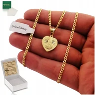 Biżuteria dla dzieci - Złoty Pozłacany Łańcuszek Pancerka + Matka Boska Szkaplerzana 925 + Grawer - miniaturka - grafika 1