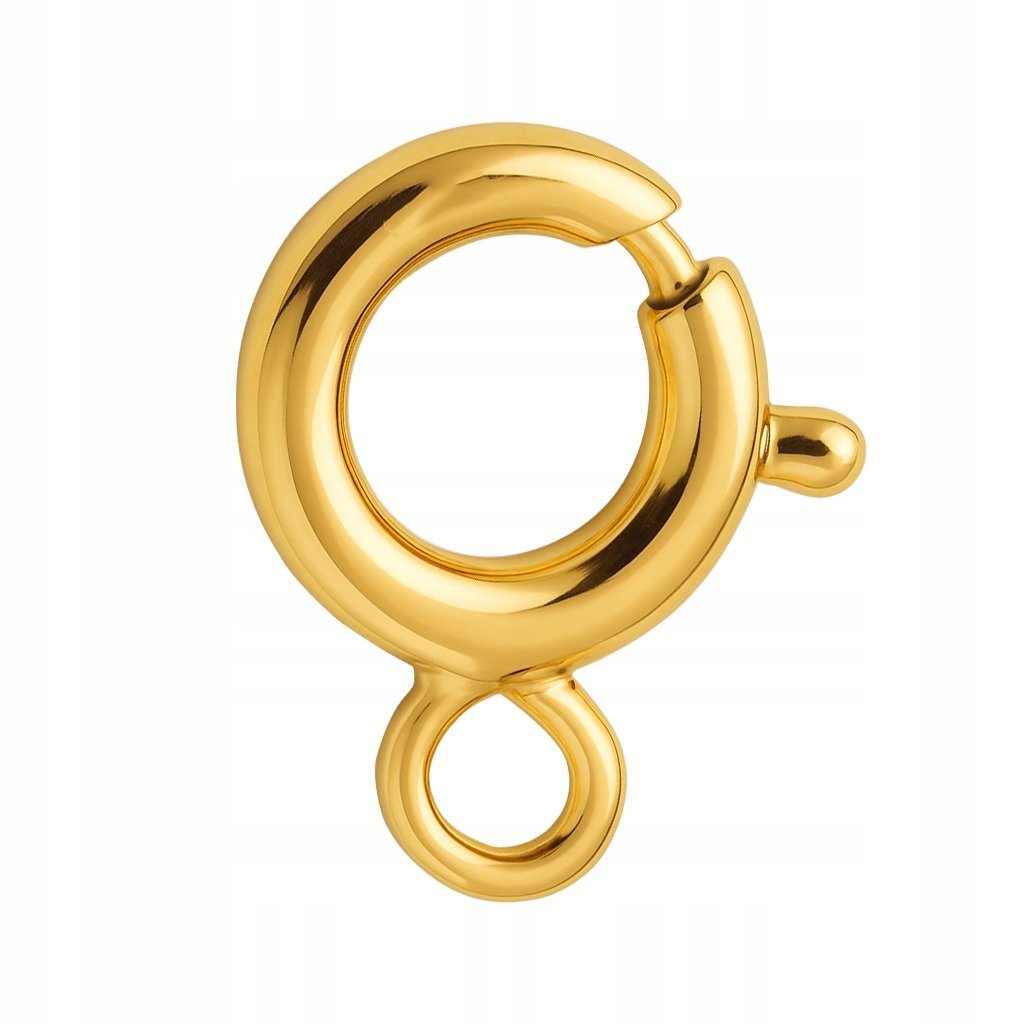 ZŁOTE ZAPIĘCIE OKRĄGŁE TYPU DO BRANSOLETEK I NASZYJNIKÓW 585 14K