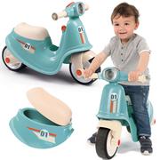 Hulajnogi - Smoby Niebieski jeździk skuter Retro Ciche koła Scooter 721006 - miniaturka - grafika 1