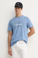 Koszulki męskie - Pepe Jeans t-shirt bawełniany ANDER męski kolor niebieski z nadrukiem PM509621 - miniaturka - grafika 1
