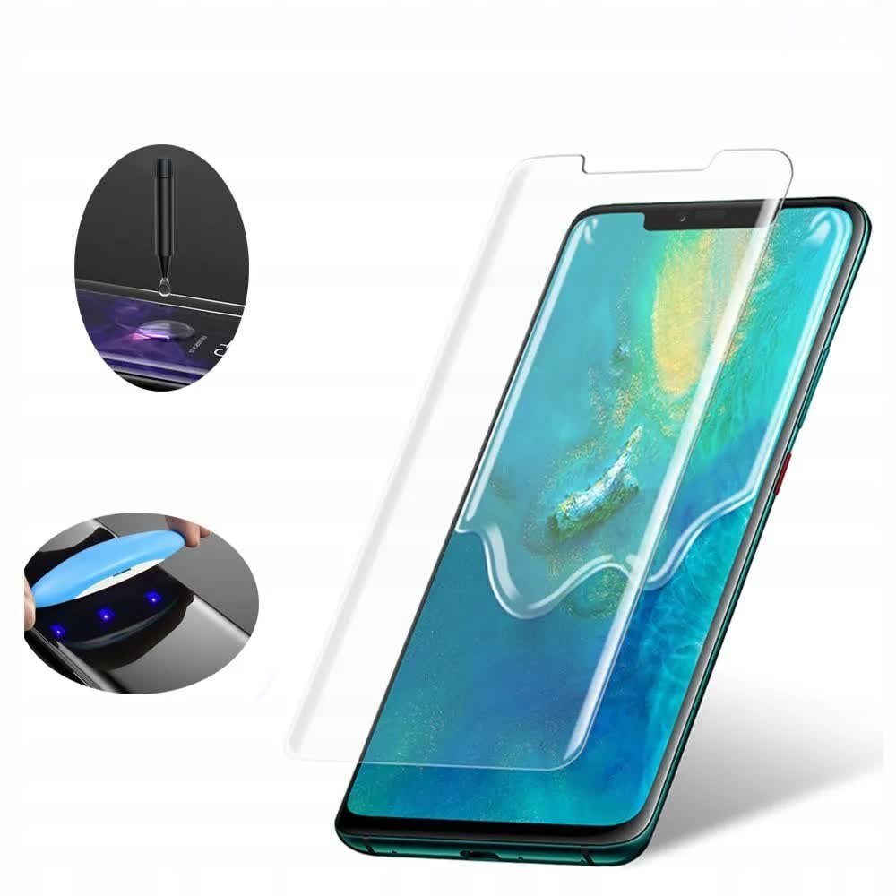 SZKŁO Hartowane OCHRONNE Liquid Glass UV do HUAWEI P30