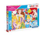 Puzzle - Clementoni Puzzle 104 Super Color Princess - miniaturka - grafika 1