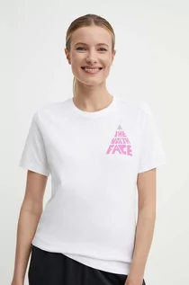 Koszulki sportowe damskie - The North Face t-shirt bawełniany damski kolor biały NF0A87ESFN41 - grafika 1