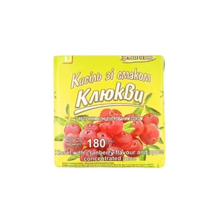 Kisiel o smaku żurawinowym z skoncentrowanym sokiem jabłkowym "Złote Ziarno" 180g - Kisiel Kisiel o smaku żurawinowym z skoncentrowanym sokiem jabłkowym "Złote Ziarno" 180g - Kisiel - miniaturka - grafika 1