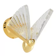Lampy ścienne - Szklana lampa ścienna Bee ST-W0612-1B LED 7W 3000K metal szkło motyl złota - miniaturka - grafika 1
