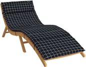 Poduszki ogrodowe - vidaXL Poduszka na leżak słoneczny Krata Czarny 178 x 60 x 4 cm - miniaturka - grafika 1