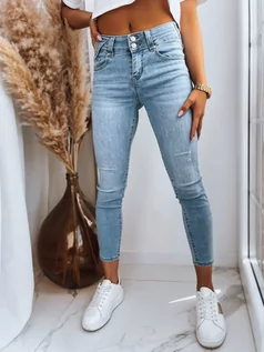 Spodnie damskie - Spodnie damskie jeansowe SESULIA niebieskie Dstreet UY1453 - grafika 1
