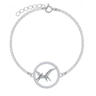 Biżuteria dla dzieci - Dinozaur Pterodactyl Bransoletka srebro - MEJK Jewellery - miniaturka - grafika 1