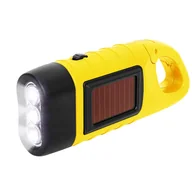Latarki - Latarka zewnętrzna, światło LED, ładowalna latarka słoneczna, ręczne wytwarzanie energii, odpowiednia do biwakowania, podróży, wędrówek i w domu - miniaturka - grafika 1