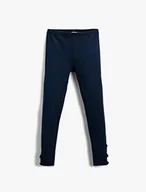 Legginsy - Koton Dziewczęce legginsy z długimi nogawkami, bawełniane, Granatowy (Na1), 11-12 Lata - miniaturka - grafika 1