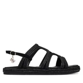 Sandały damskie - Sandały Guess FLJKLR FAB03 Czarny - miniaturka - grafika 1