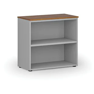 Regał biurowy PRIMO GRAY, 740 x 800 x 420 mm, szary/orzech - Regały biurowe - miniaturka - grafika 1