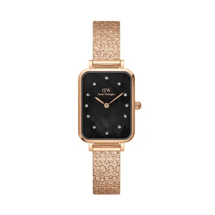 Zegarek Zegarek Daniel Wellington Quadro Lumine Pressed Piano DW00100579 Złoty - Zegarki damskie - miniaturka - grafika 1