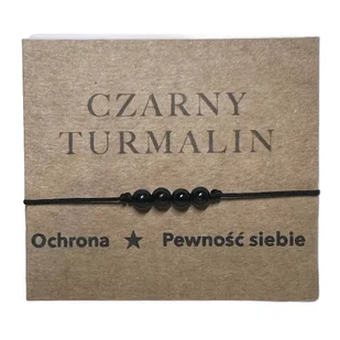 Bransoletka na sznurku Czarny Turmalin - Bransoletki - miniaturka - grafika 1