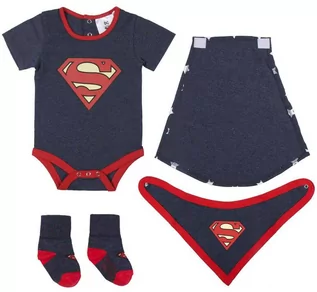 Komplety dla niemowląt - Komplet niemowlęcy dla chłopca Superman Granatowy Melanż - grafika 1