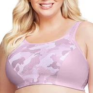 Koszulki i topy damskie - Glamorise Damskie sportowe Contrôle Réglable Sans Armature #1166 siłownie topy, imprimé kamuflaż róża, 110 g - miniaturka - grafika 1