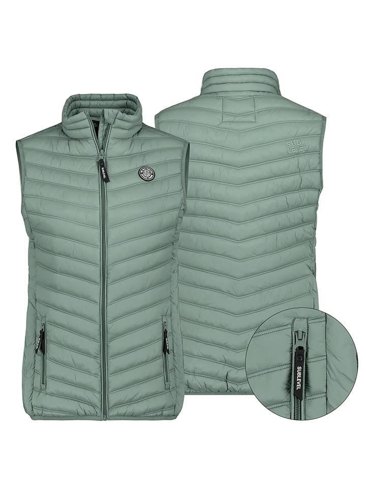 Sublevel Kamizelka pikowana w kolorze zielonym