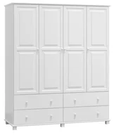 Szafy - Szafa sosnowa 4D nr6 S180 biała - miniaturka - grafika 1