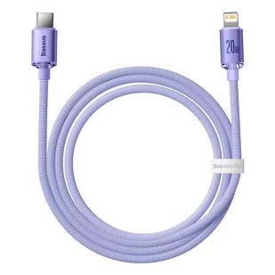 Baseus Crystal Shine Series kabel przewód USB do szybkiego ładowania i transferu danych USB Typ C - Lightning 20W 1,2m fioletowy (CAJY000205) - Kable USB - miniaturka - grafika 4