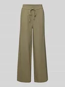 Spodnie damskie - Spodnie z wysokim stanem z mieszanki wiskozy i lnu model ‘VIVA-GULIA’ - miniaturka - grafika 1