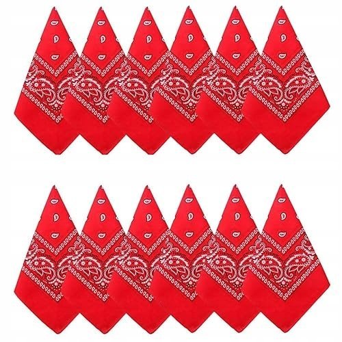 BANDANA UNISEX KWADRATOWA OPASKA NA GŁOWĘ SZALIK MASKA DLA MĘŻCZYZN KOBIET
