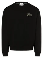 Bluzy męskie - Lacoste Bluza z aplikacją z logo Mężczyźni Bawełna czarny jednolity, 6 - miniaturka - grafika 1