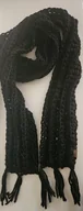 Apaszki i szaliki damskie - Czarny Wełniany szal - miniaturka - grafika 1