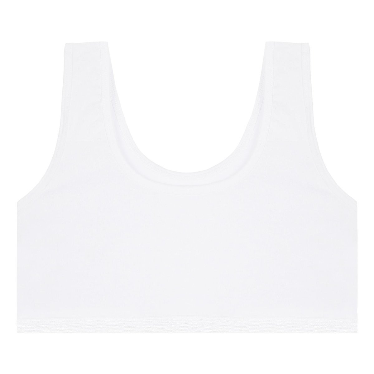 Top Biustonosz Dziewczęcy Klasyczny Bawełniany Biały Gładki 1-SZT MORAJ 128