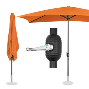 Uniprodo Parasol ogrodowy pomarańczowy prostokątny 200 x 300 cm UNI_UMBRELLA_SQ2030OR_N - Parasole ogrodowe - miniaturka - grafika 1