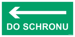 AC081 DO SCHRONU W LEWO, FS - FOLIA SAMOPRZYLEPNA FOTOLUMINESCENCYJNA; (800X400MM) - Systemy ekspozycyjne i znaki informacyjne - miniaturka - grafika 1