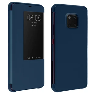 Etui z klapką Smart view do telefonu Huawei Mate 20 Pro - ciemnoniebieskie - Etui i futerały do telefonów - miniaturka - grafika 1