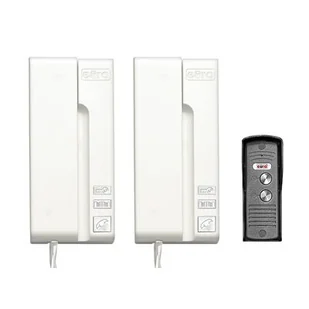 Domofon DUO BIANCO ADP-33A3 biały EURA - Domofony - miniaturka - grafika 1