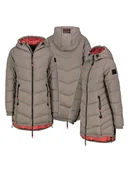 Kurtki damskie - Sublevel Płaszcz pikowany w kolorze szarobrązowym - miniaturka - grafika 1