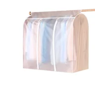 Pokrowce na ubrania - Pokrowiec na ubrania 100cm do szafy Ochronny pokrowiec na płaszcze sukienki na zamek przezroczysty - miniaturka - grafika 1
